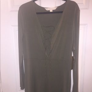 Nicki Minaj Olive green bodycon dress
